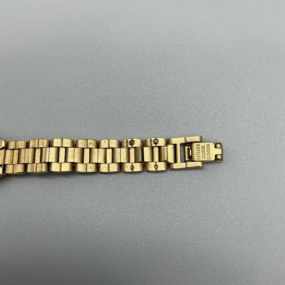 Citizen Womens Watch 23mm Champagne Dial Gold Tone 1012-3072689 New Battery 7.5